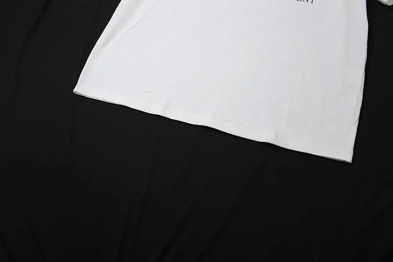 Oversized T Shirts For Women Streetwear Inclined Collar Y2k Top Letters Printing Camisetas Short Sleeve Ropa Mujer Summer Outfit