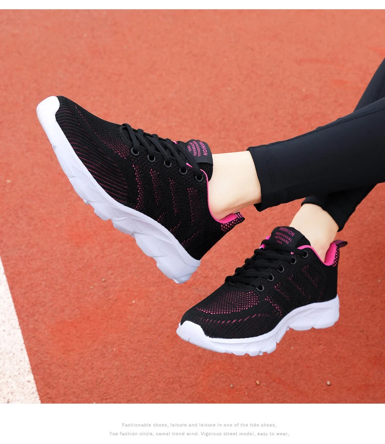 New Sneakers Women Casual Shoes Fashion Breathable Walking Mesh Flat Shoes Women 2024 Tenis Feminino White Ladies sports Shoes