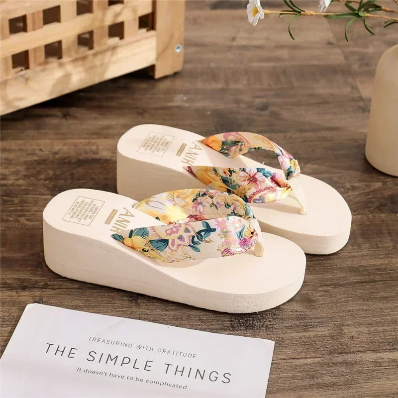Summer Women Shoes 2026 Fashion Women Flip Flops Summer Beach Platform Slippers Casual Outside Wedges Sandals