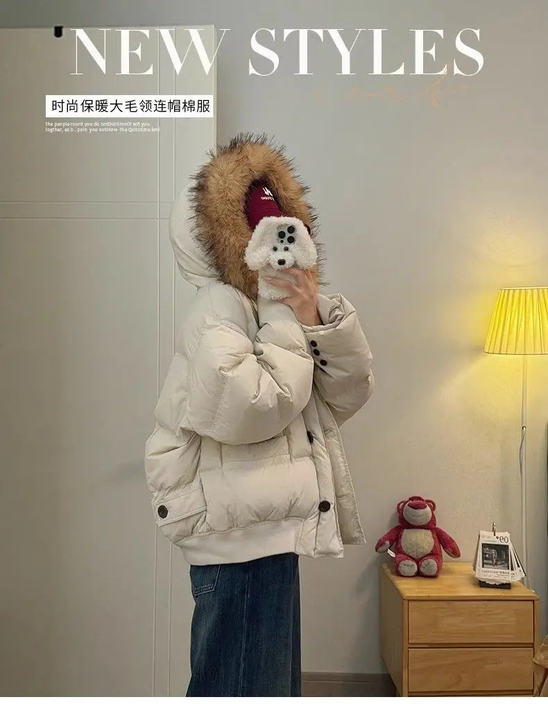 2025 Jackets for Women in Winter, Super Nice-looking Cotton Coats with Fur Collar, Short Cotton-padded Jackets for Little People