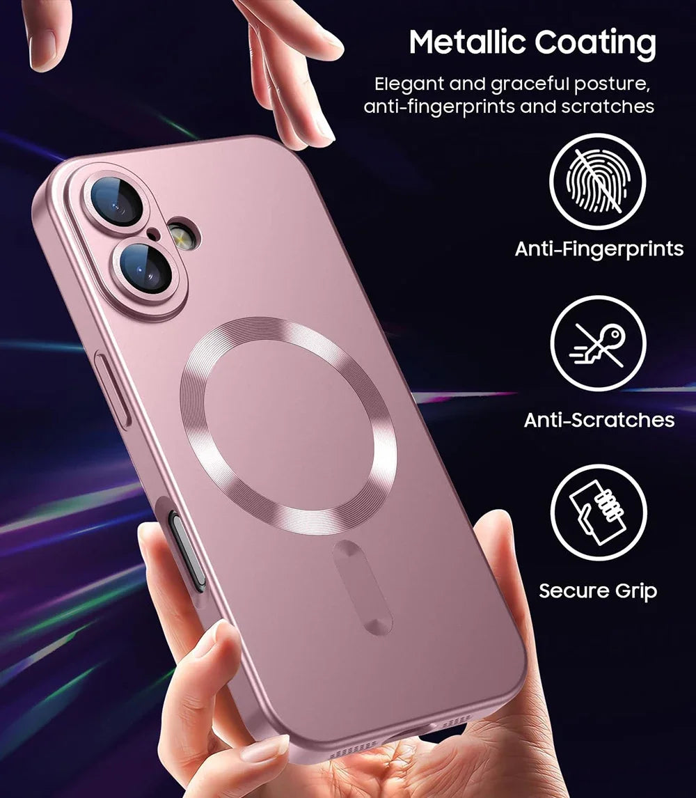 For Magsafe Magnetic Wireless Charge Phone Cases For iPhone 17 Air 16 15 14 13 12 11 Pro Max Case Camera Back Cover Accessories
