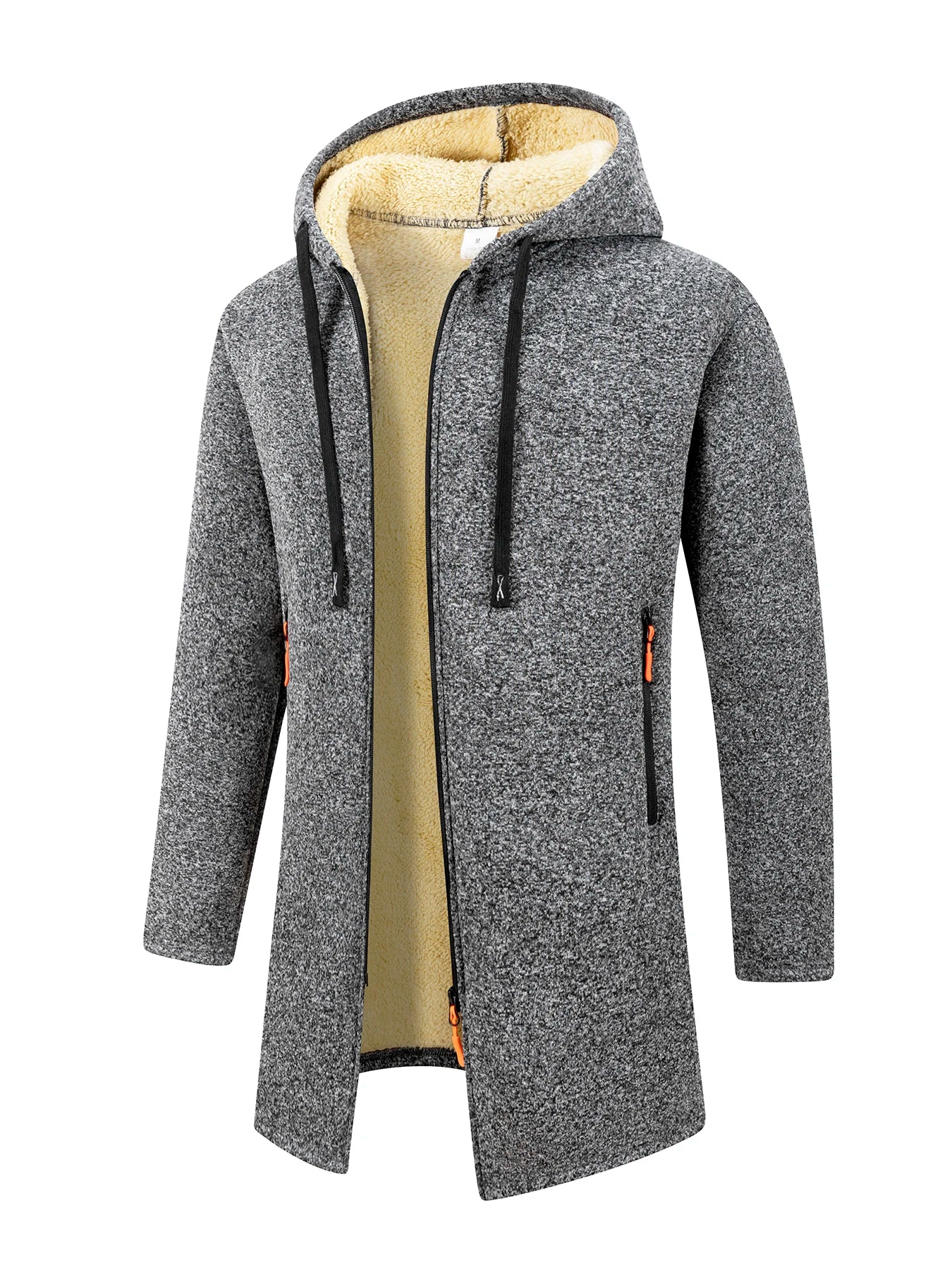 Winter Men's Thickened Jacket Hoodies Long Sleeve Sweatshirts Outdoor Warm Zipper Cardigan Streetwear Mens Oversize Jacket Coat