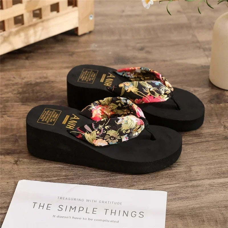 Summer Women Shoes 2026 Fashion Women Flip Flops Summer Beach Platform Slippers Casual Outside Wedges Sandals