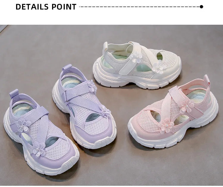 Summer Sandals New Fashion Simple Girls' Shoes Anti Slip Soft Comfort Beach Casual Shoe Breathable Versatile Simple Sports Shoes