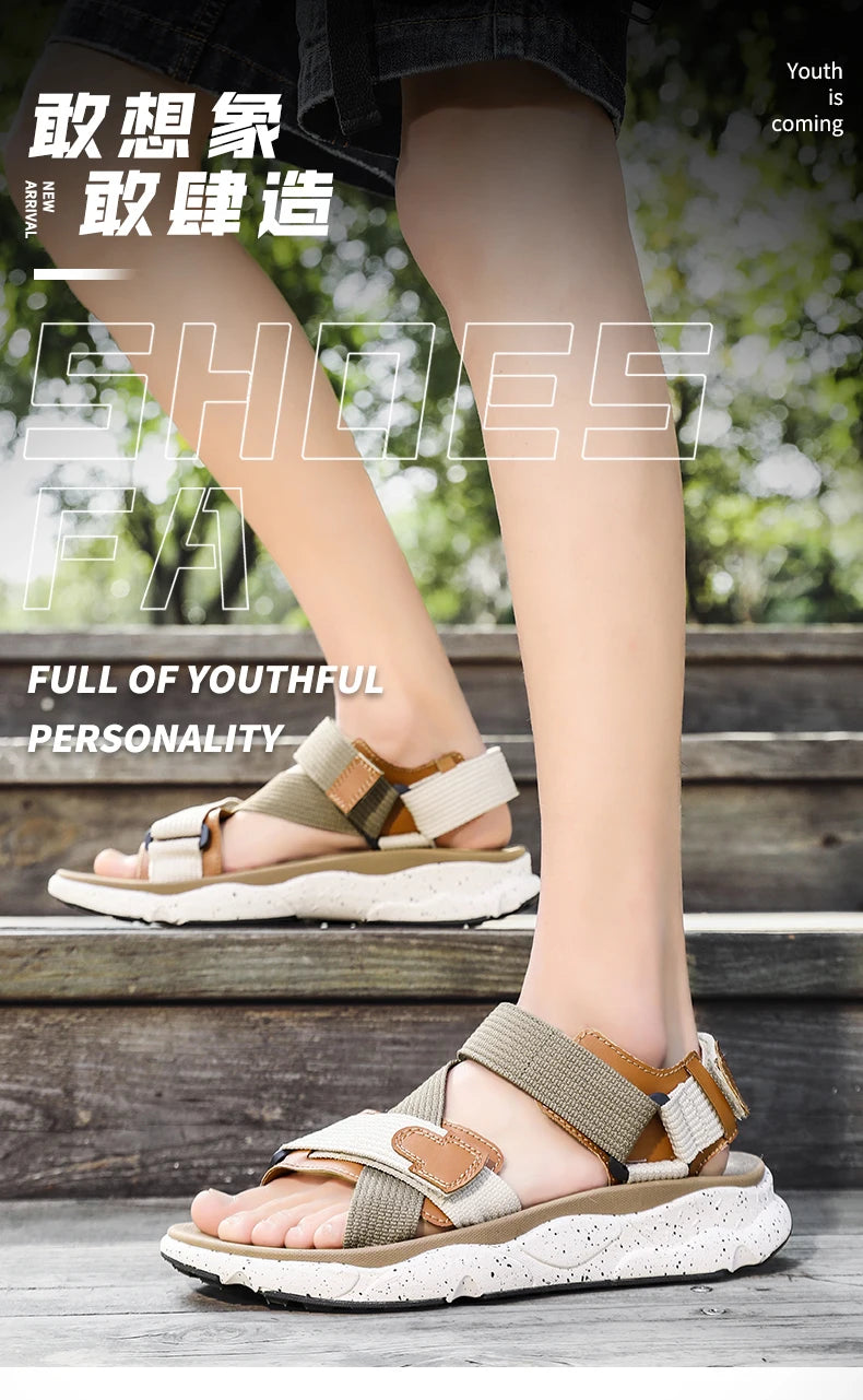 Summer Platform Hiking Sandals Men Brown Outdoor Beach Sandals Woman 2025 Original Luxury Designer Sandals Man sandalias hombre