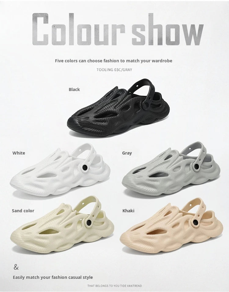 Summer Men Slippers Comfortable Platform Outdoor Sandals 2025 Beach Slippers Flip Flops Male Indoor Home Slides Bathroom Shoes