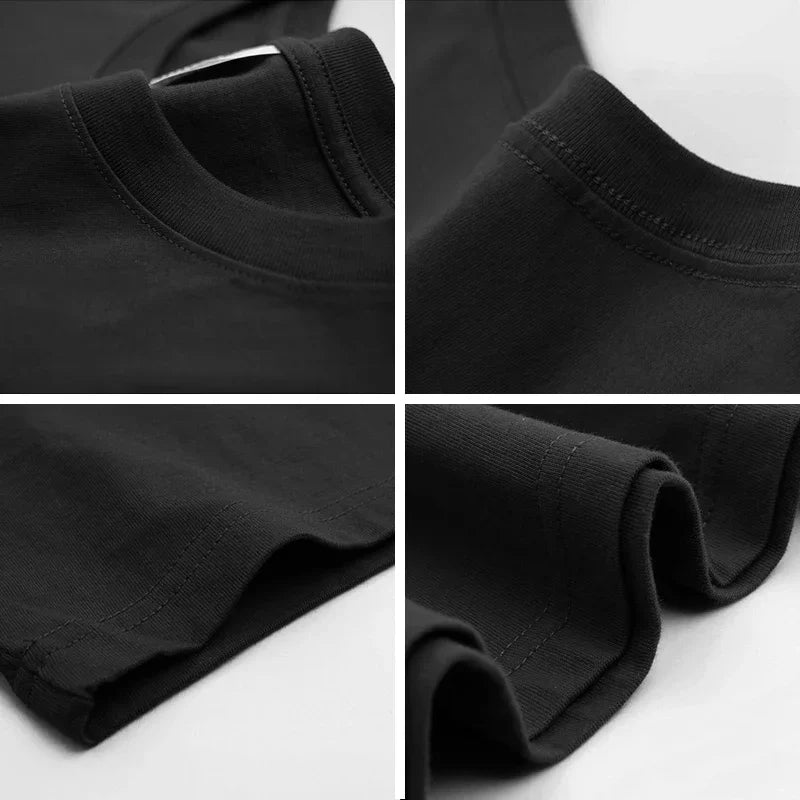 Mens Oversized T-Shirts Fashion Loose Fit Crewneck Tshirt Streetwear Heavyweight Short Sleeve Tee Shirt Gym Workout Tops