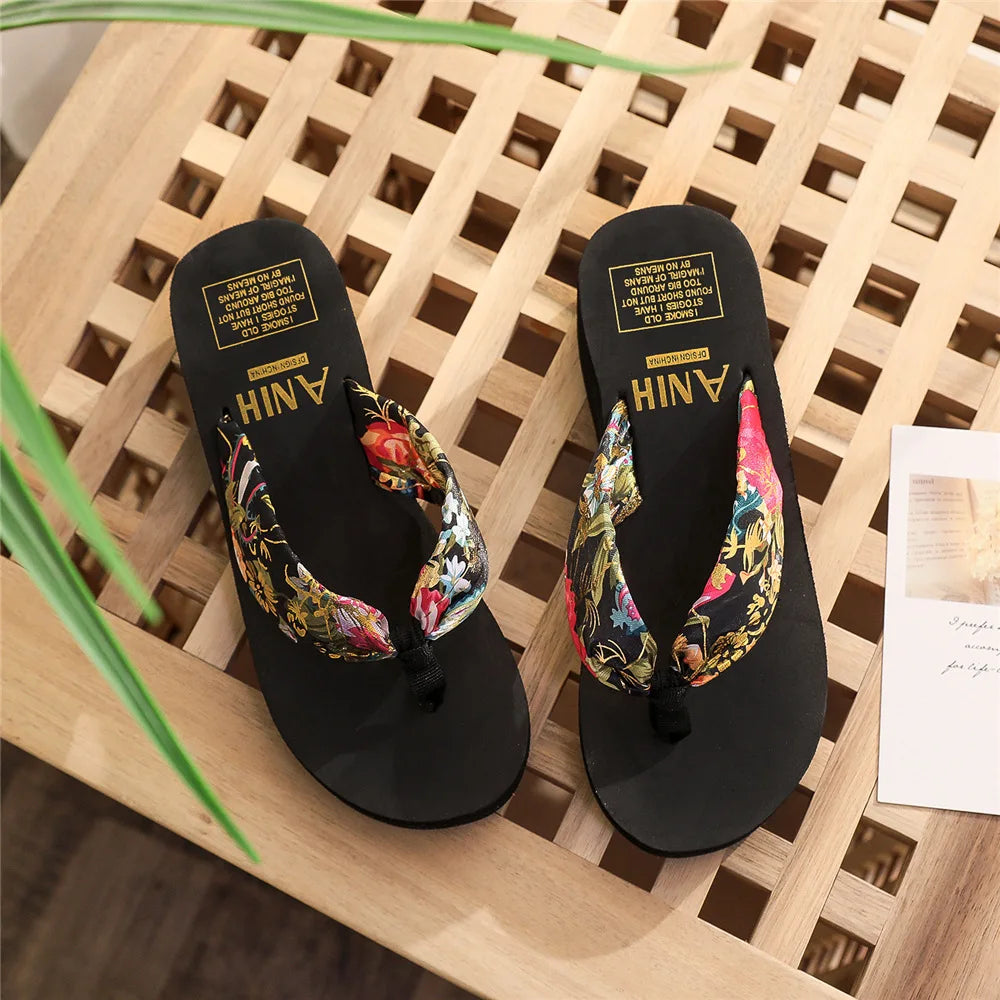 Summer Women Shoes 2026 Fashion Women Flip Flops Summer Beach Platform Slippers Casual Outside Wedges Sandals