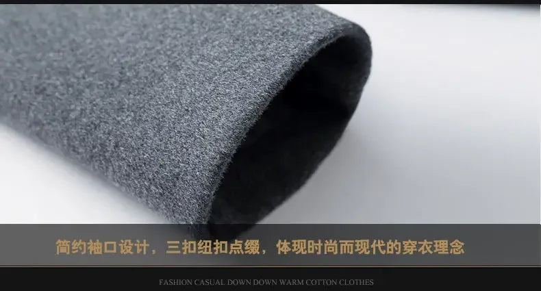 Winter Jacket Men Fashion Business Slim-fit British Style Solid Color Outdoor Cold Casual Trend Thickened Tweed Coat