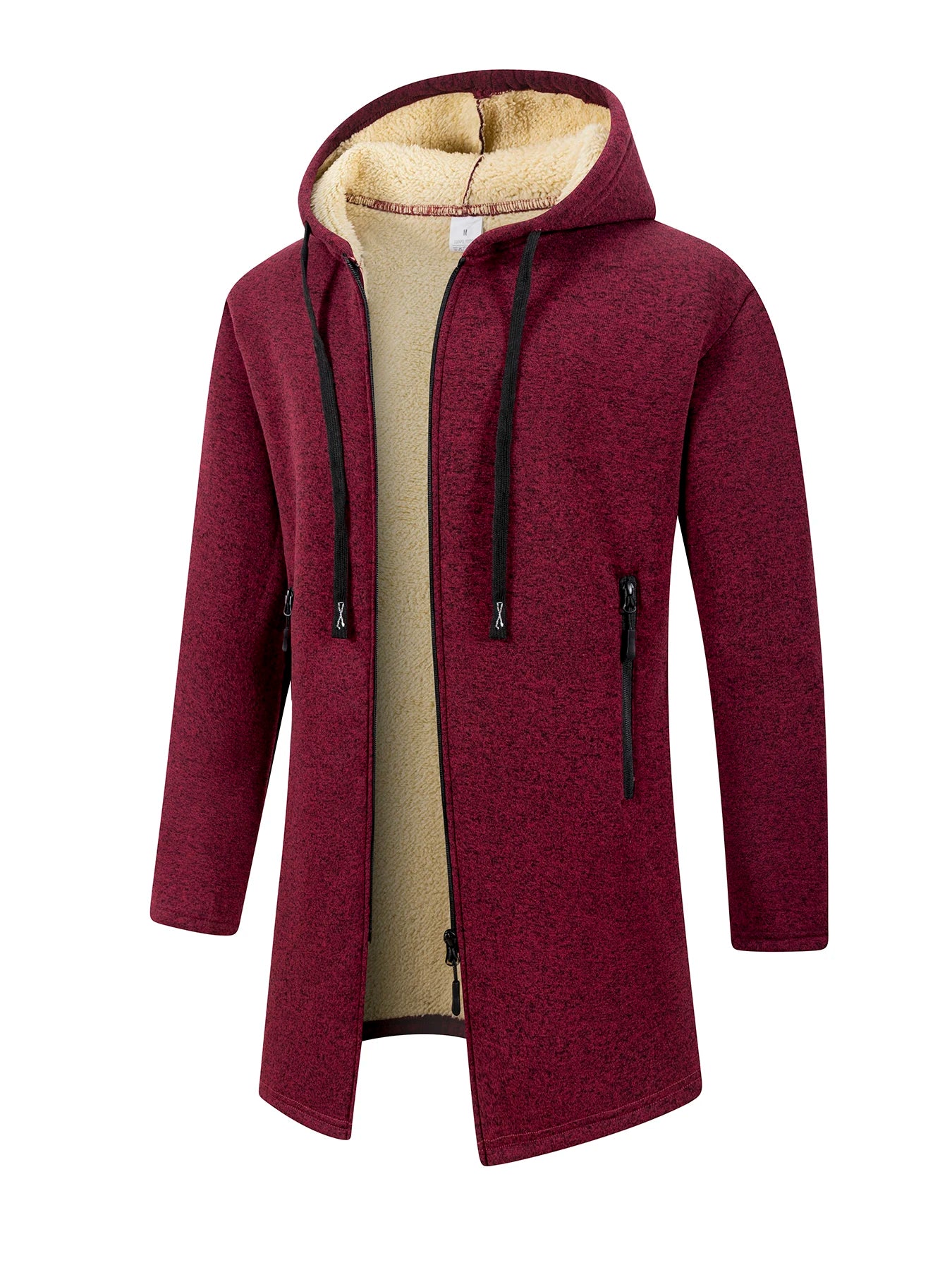 Winter Men's Thickened Jacket Hoodies Long Sleeve Sweatshirts Outdoor Warm Zipper Cardigan Streetwear Mens Oversize Jacket Coat