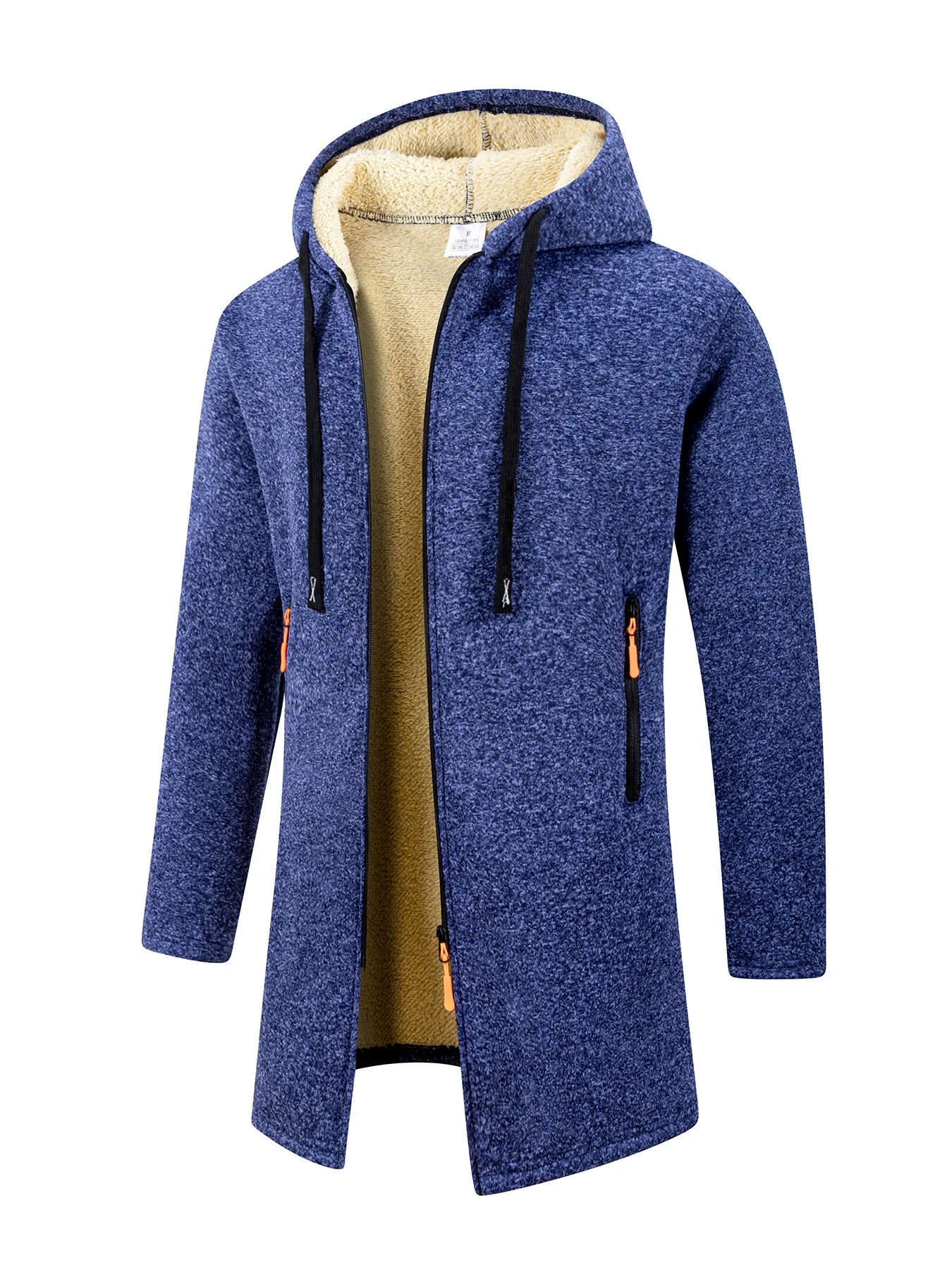 Winter Men's Thickened Jacket Hoodies Long Sleeve Sweatshirts Outdoor Warm Zipper Cardigan Streetwear Mens Oversize Jacket Coat