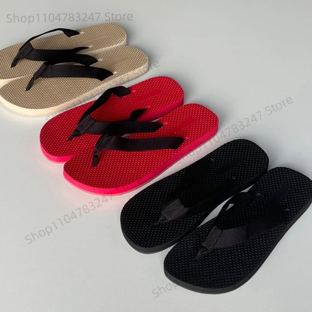 Summer Sandals French Minimalist Fashion Women's Beach Slippers Eva Non-slip Sole Flip Flops Shoes Women