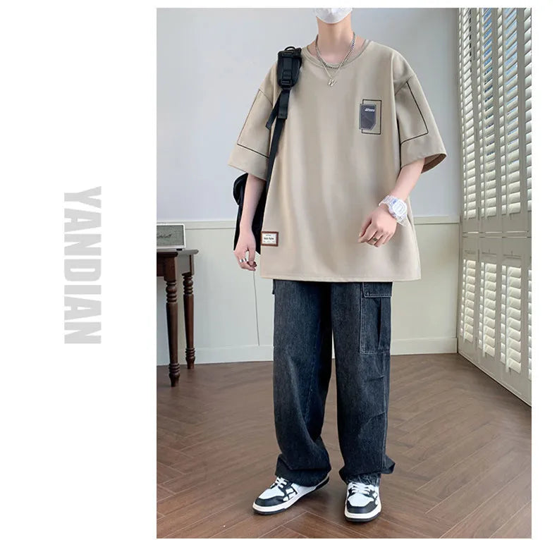 Plus Size 6XL 7XL 8XL T Shirts Hot Sale T-Shirts Men Wearing Big Oversized Tshirts Male Boy Young Tee Tops High Street Clothing