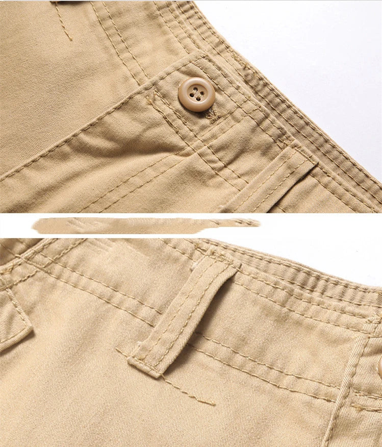 Tactical Cargo Pants Men Military Work Overalls Loose Straight Long Trousers Multi-Pocket Baggy Casual Cotton Army Slacks Pants