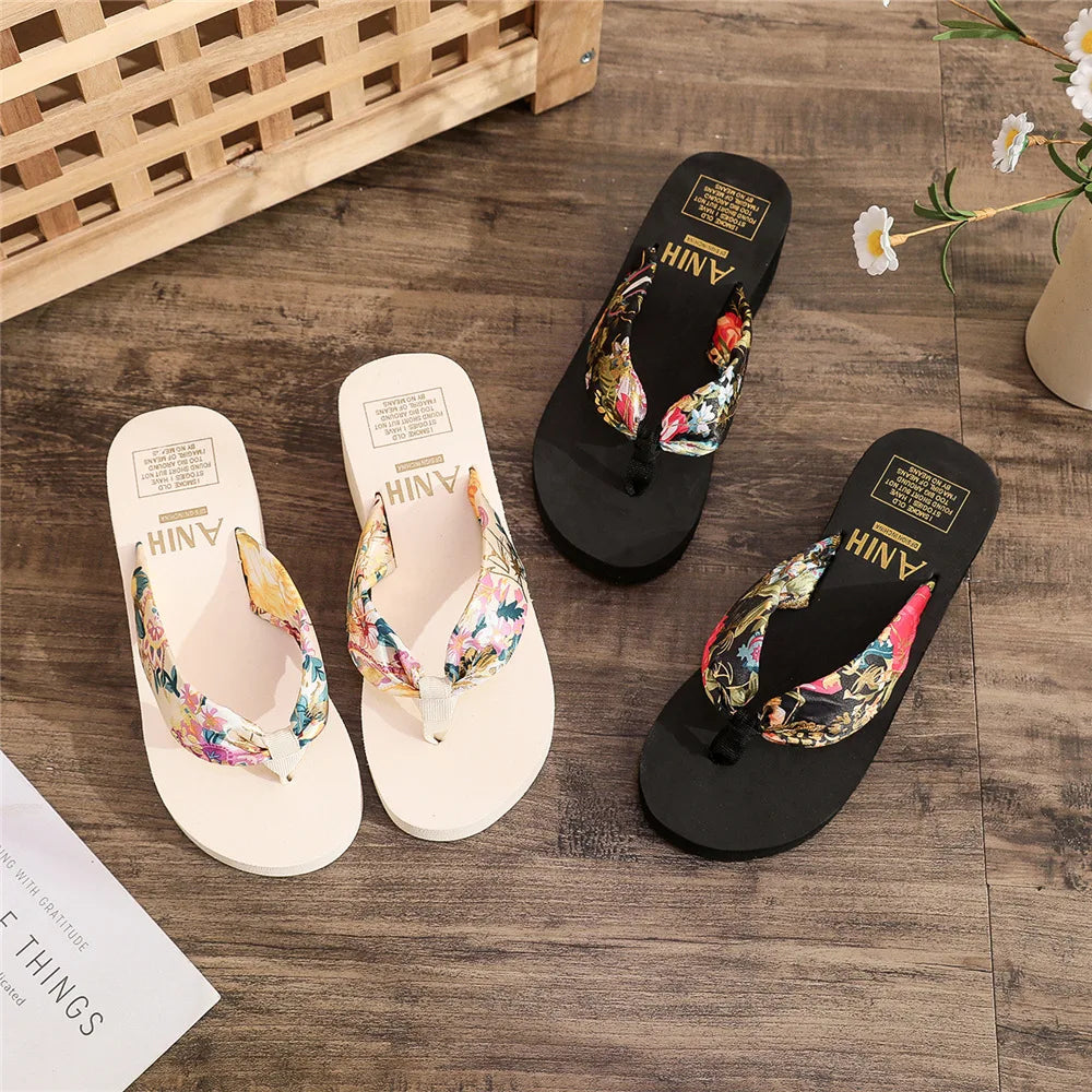 Summer Women Shoes 2026 Fashion Women Flip Flops Summer Beach Platform Slippers Casual Outside Wedges Sandals