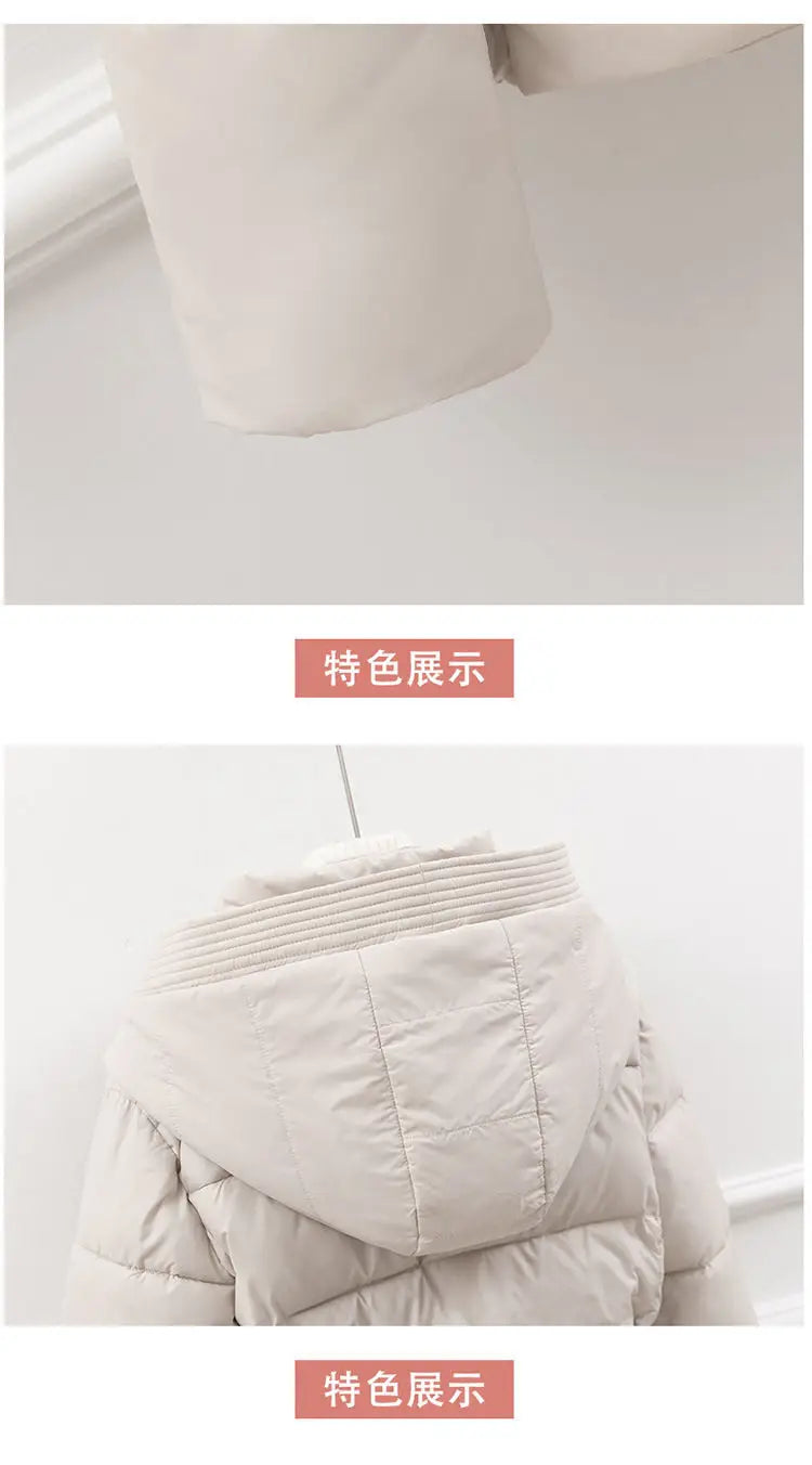 2026 New Winter Jacket Women Warm Parkas Long Sleeve Tops Casual Cotton Padded Jackets Belt Black Brown Hooded Outwear Female