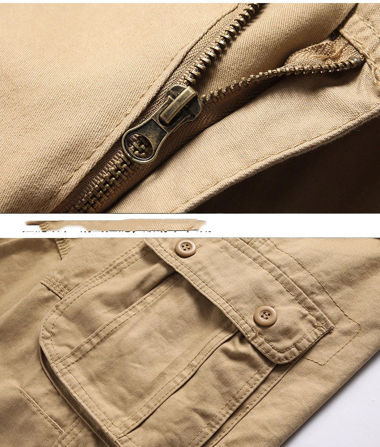 Tactical Cargo Pants Men Military Work Overalls Loose Straight Long Trousers Multi-Pocket Baggy Casual Cotton Army Slacks Pants