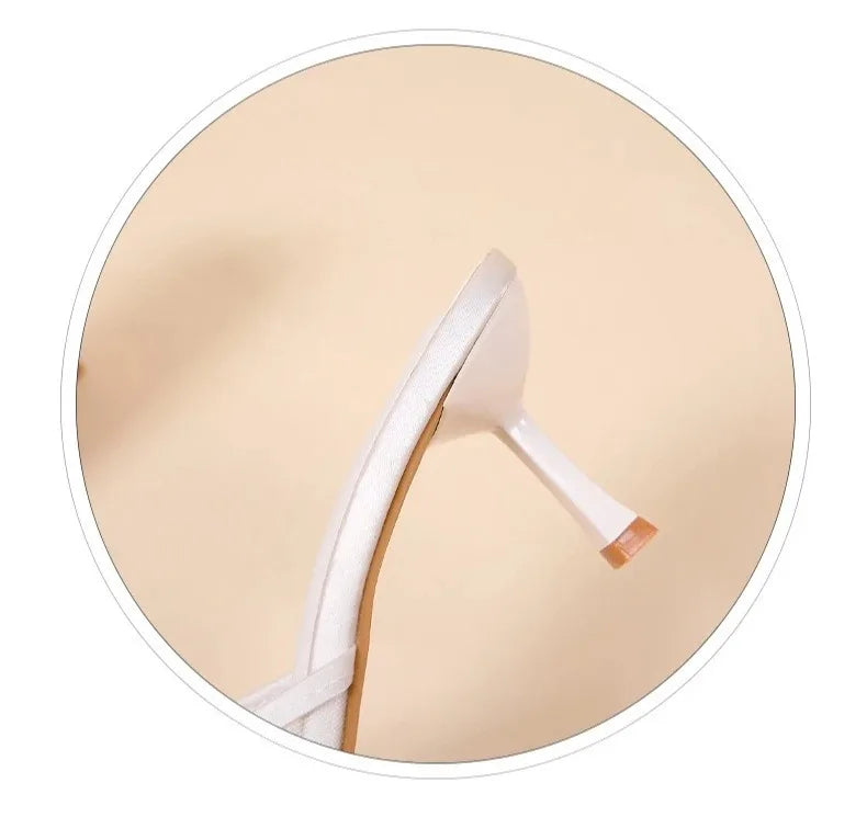 Summer Women's Sandals Elegant Women High Heels Fashion High Quality Butterfly-Knot Open Toe Slippers Brand Designer Women Pumps