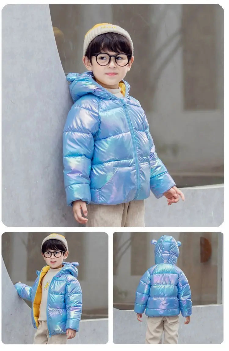 Autumn Winter Down Jackets For Girls Children Clothing Warm Hooded Outerwear For Boys Toddler Girls Fashion Coat Jacket