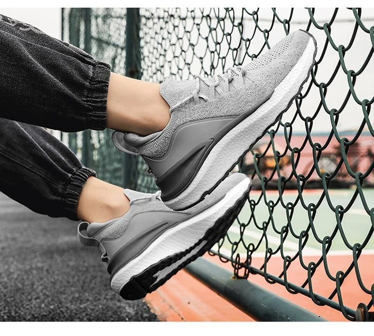 Men's breathable lightweight sneakers with soft sole for bouncing, anti-slip running mesh shoes for men