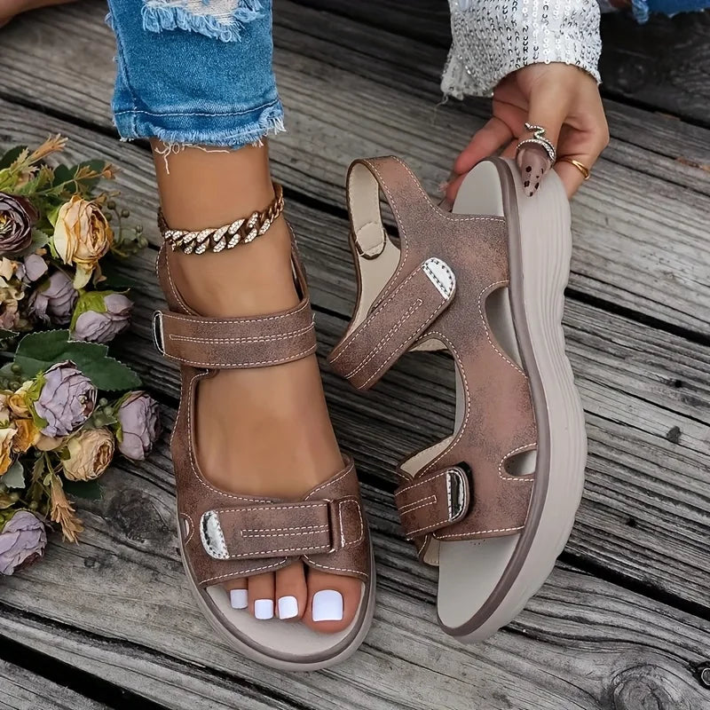 Summer Wedge Sandals for Women 2026 New Fashion Non Slip Beach Shoes Woman Lightweight Casual Platform Plus Size Sandals Women