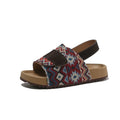 Summer Children Causal Sandals New Boho Toddler Beach Slippers for Girls Outdoor Daily Wear Non-slip Kids Retro Open-toe Sandals