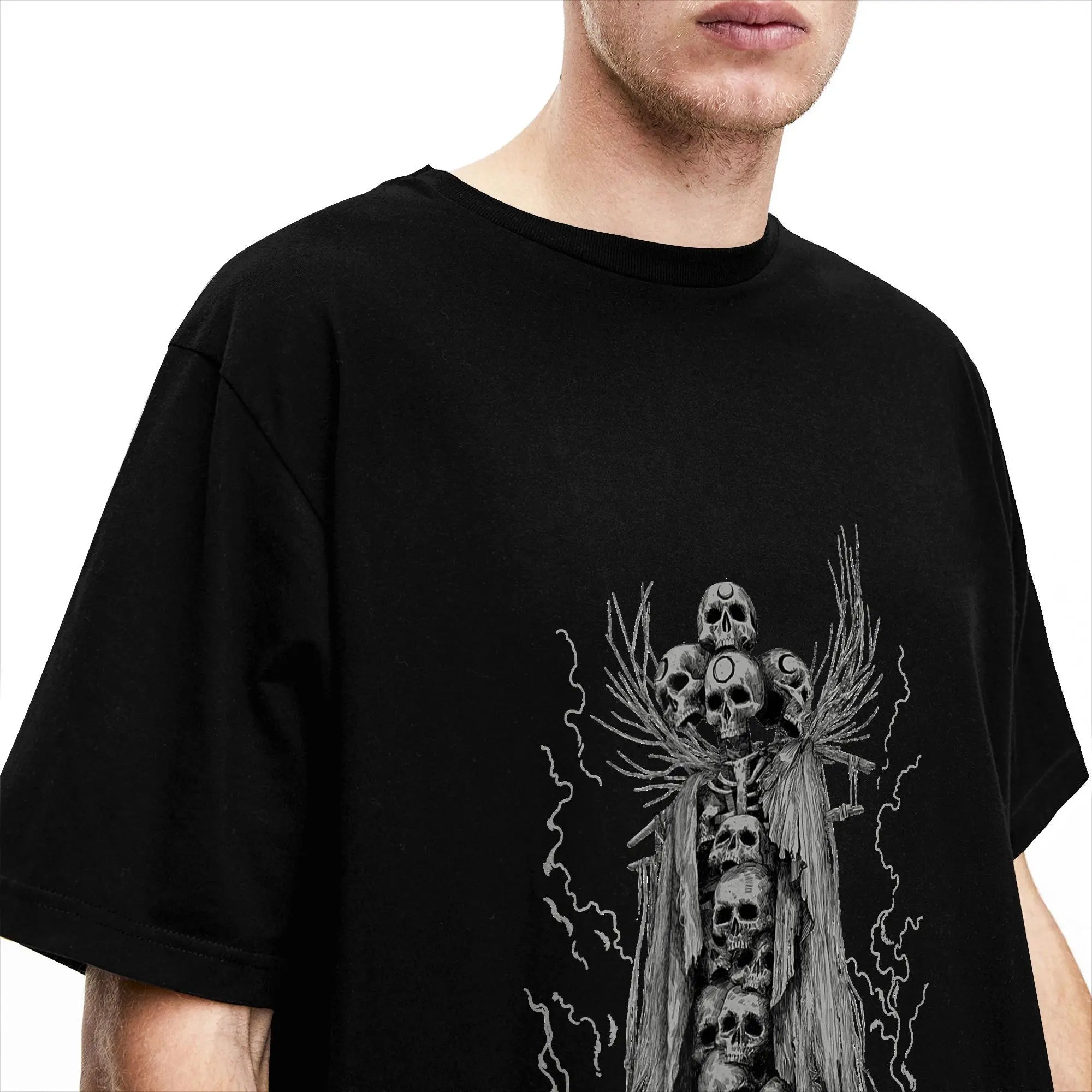 Oversized T Shirt Beach Hunts- Showdowns Hipster T-Shirts  Pure Cotton Tshirt for Male Awesome Design Short Sleeve Top Tees