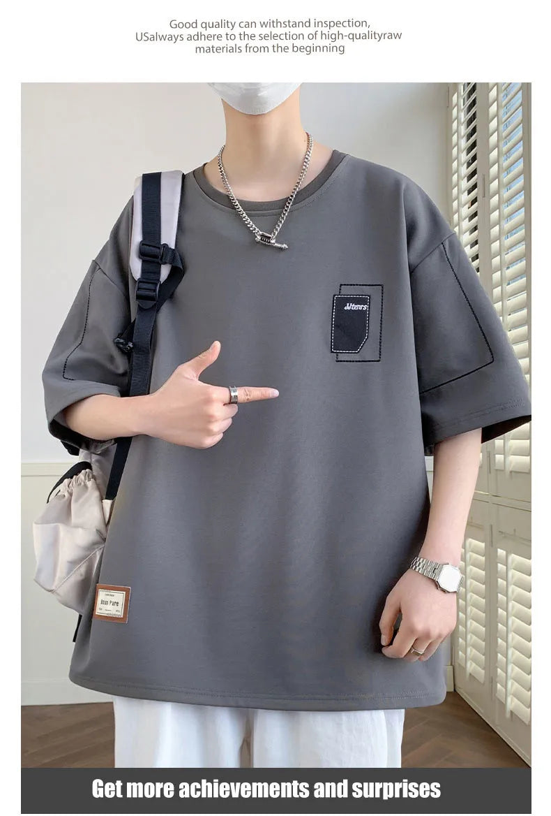 Plus Size 6XL 7XL 8XL T Shirts Hot Sale T-Shirts Men Wearing Big Oversized Tshirts Male Boy Young Tee Tops High Street Clothing