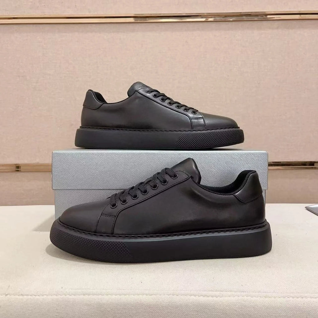 Summer Luxury Sneakers, Genuine Leather Platform Sneakers, Height-Increasing Casual Sneakers, Korean Style White Sneakers