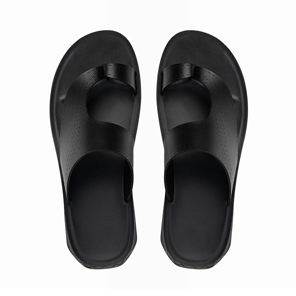 Summer Sandals High Quality Leather Men Bare Toe Slippers Men Shoes Slip on Casual Shoes Outdoor Mens Slides Comfy Beach Sandals