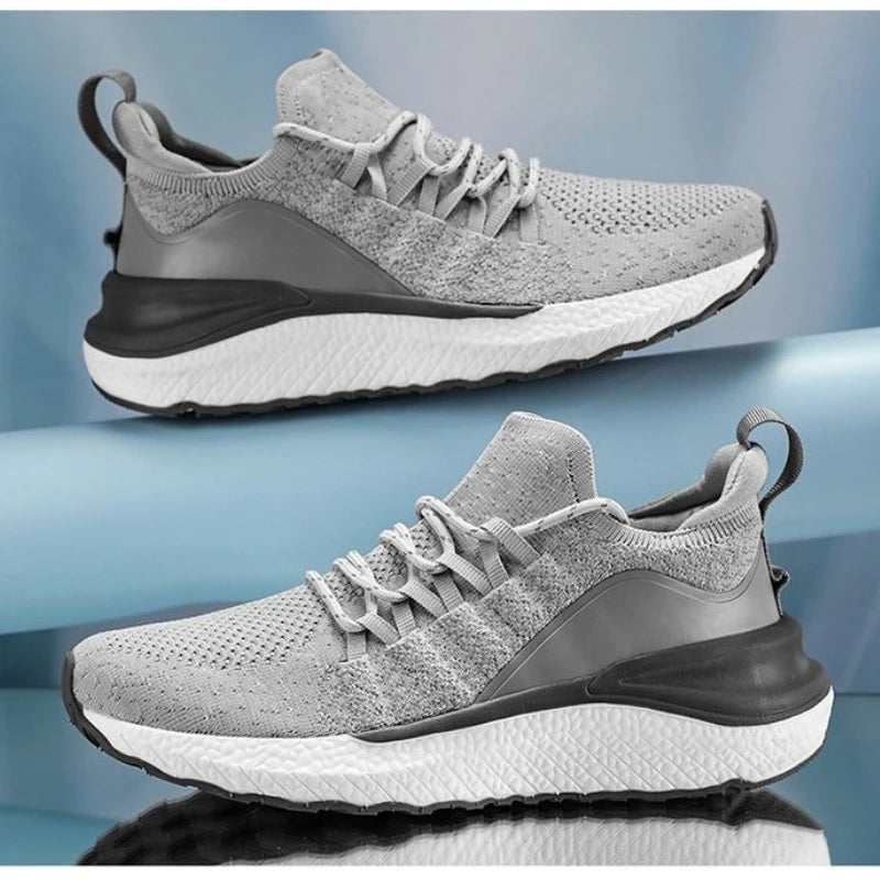 Men's breathable lightweight sneakers with soft sole for bouncing, anti-slip running mesh shoes for men