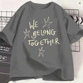 Oversized T-Shirt Summer Harrys Styles We Belong Together Hipster T-Shirts  100% Cotton Tee Shirt for Men Aesthetic Big Size