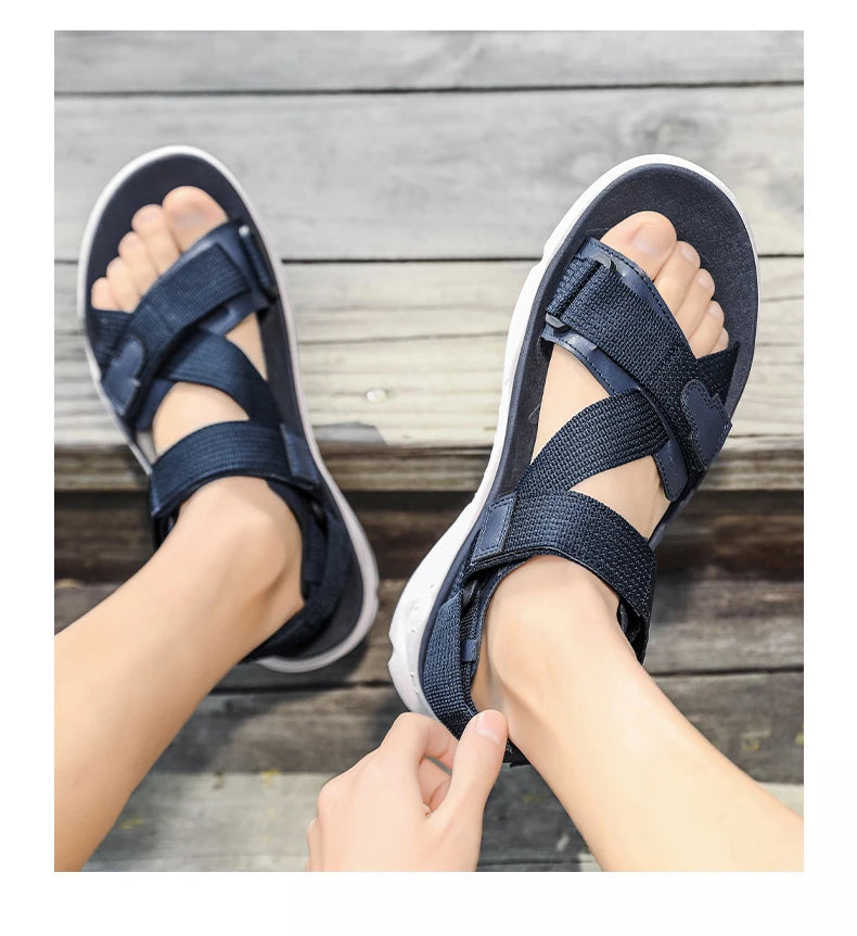 Summer Platform Hiking Sandals Men Brown Outdoor Beach Sandals Woman 2025 Original Luxury Designer Sandals Man sandalias hombre