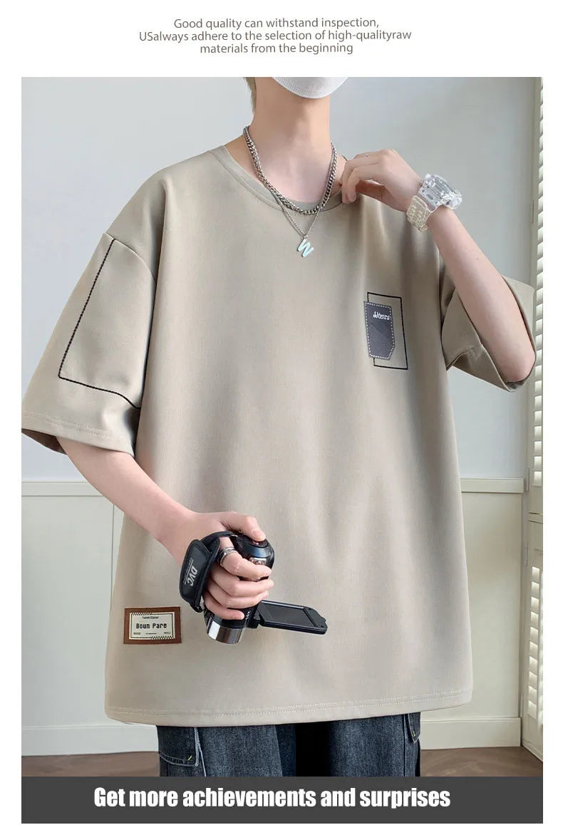 Plus Size 6XL 7XL 8XL T Shirts Hot Sale T-Shirts Men Wearing Big Oversized Tshirts Male Boy Young Tee Tops High Street Clothing