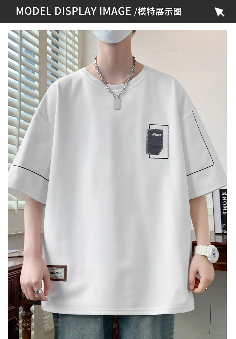 Plus Size 6XL 7XL 8XL T Shirts Hot Sale T-Shirts Men Wearing Big Oversized Tshirts Male Boy Young Tee Tops High Street Clothing