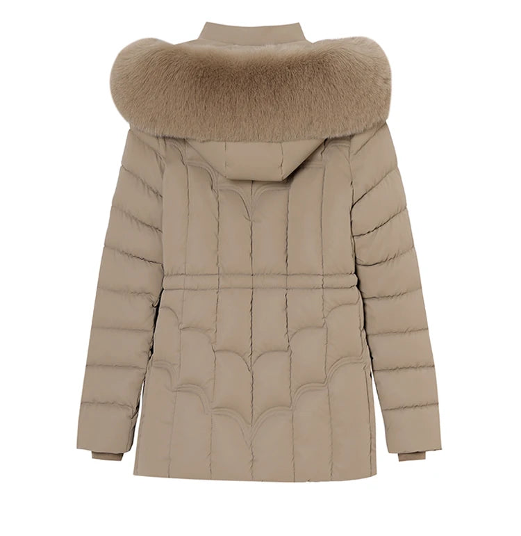 Winter 2025 New Down Jacket Women Parkas Fashion High-Quality Warm Cotton Padded Coat Ladies Short Overcoat Hooded Overwear Tops