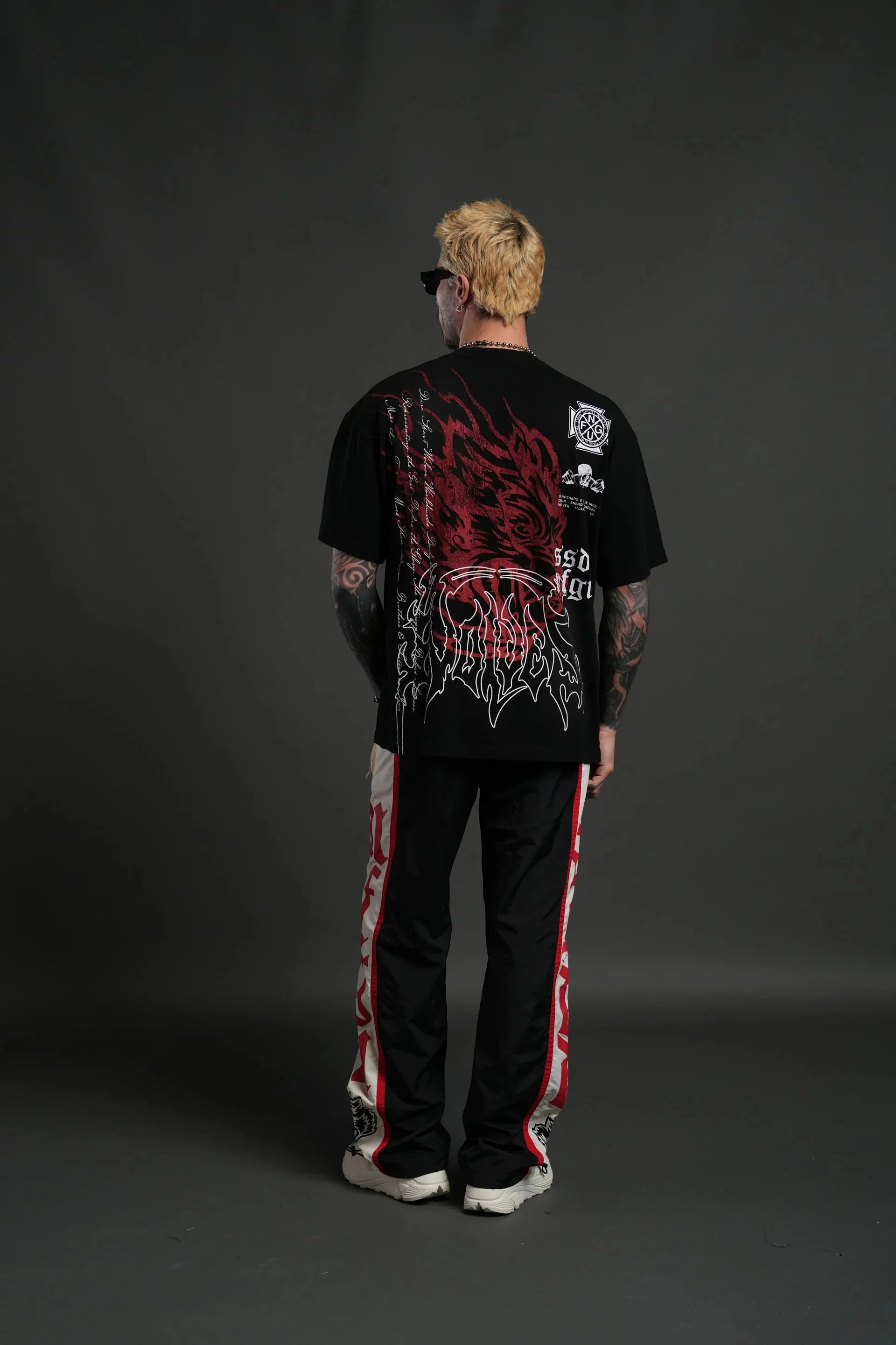 US SIZE Oversized Training Mens T-Shirt Design Letters Print T Shirts For Men Loose Fashion Sport Street Casual Clothes Tee Tops