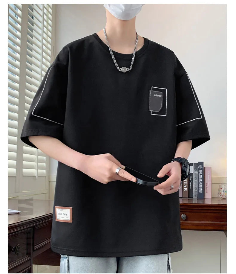 Plus Size 6XL 7XL 8XL T Shirts Hot Sale T-Shirts Men Wearing Big Oversized Tshirts Male Boy Young Tee Tops High Street Clothing