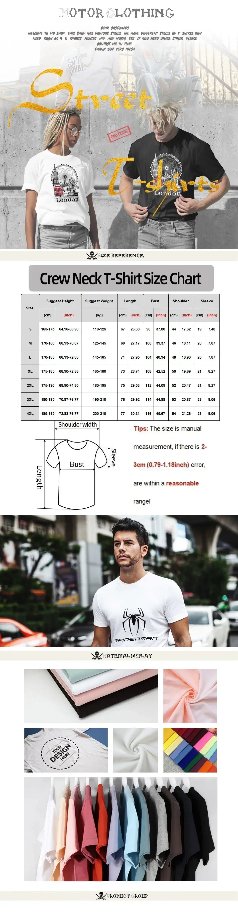 Gym T-shirt Man T-shirts Oversize Tops and Tees Cotton Tee Gothic Clothing Tshirts Men Essentials Clothes Mens Short Sleeve New