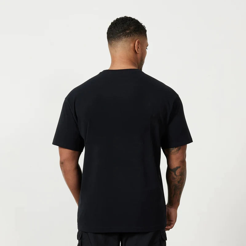 Mens Oversized T-Shirts Fashion Loose Fit Crewneck Tshirt Streetwear Heavyweight Short Sleeve Tee Shirt Gym Workout Tops