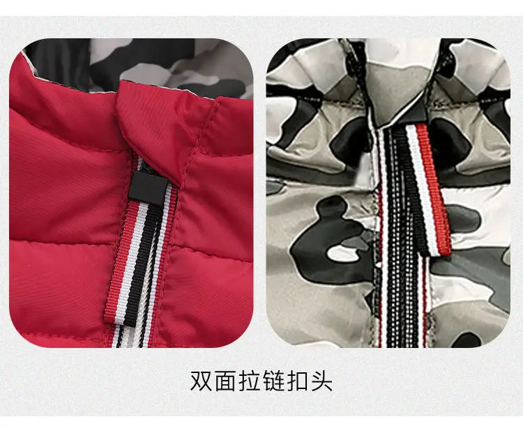 2025 Winter Boys Jacket Children Clothing Keep Warm Cotton Thicken Coats Kids Zipper Hooded Outerwear Plus Velvet Jackets