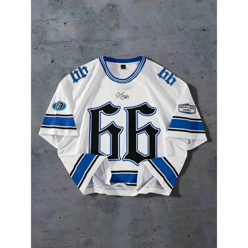 Oversized soccer shirt round neck men's and women's sports 3D printed T-shirt breathable motorcycle training suit