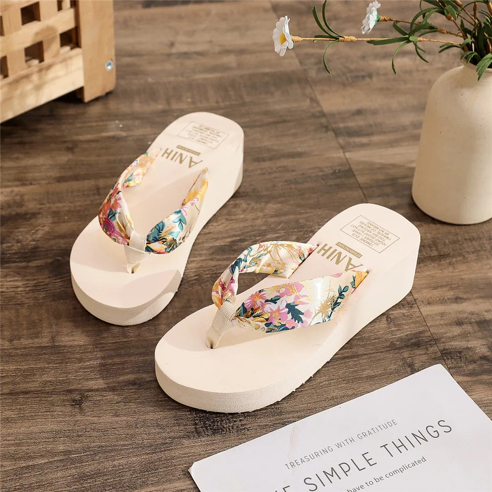 Summer Women Shoes 2026 Fashion Women Flip Flops Summer Beach Platform Slippers Casual Outside Wedges Sandals