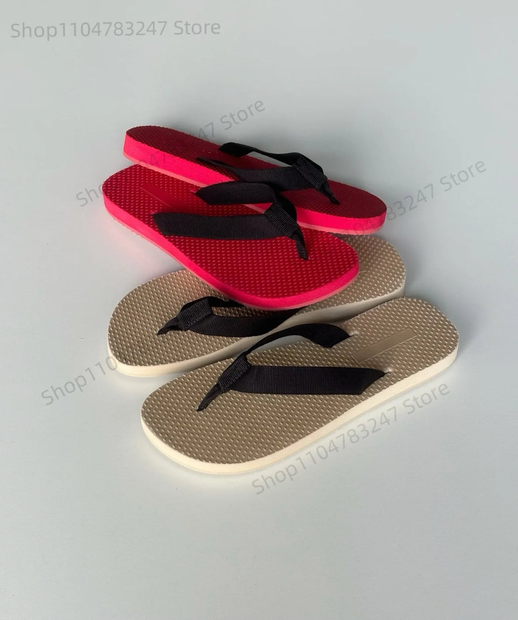 Summer Sandals French Minimalist Fashion Women's Beach Slippers Eva Non-slip Sole Flip Flops Shoes Women
