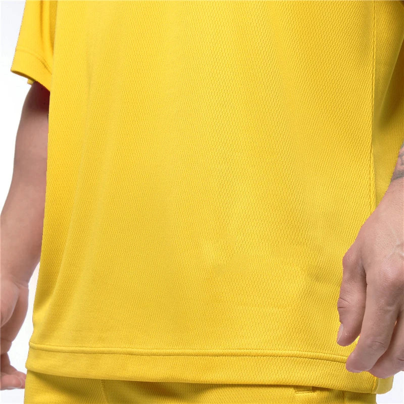 Oversized T shirt Men Loose Drop Shoulders Gym Clothing Bodybuilding Fitness Streetwear Hip-Hop T-shirt Quick Dry Mesh Sport Tee