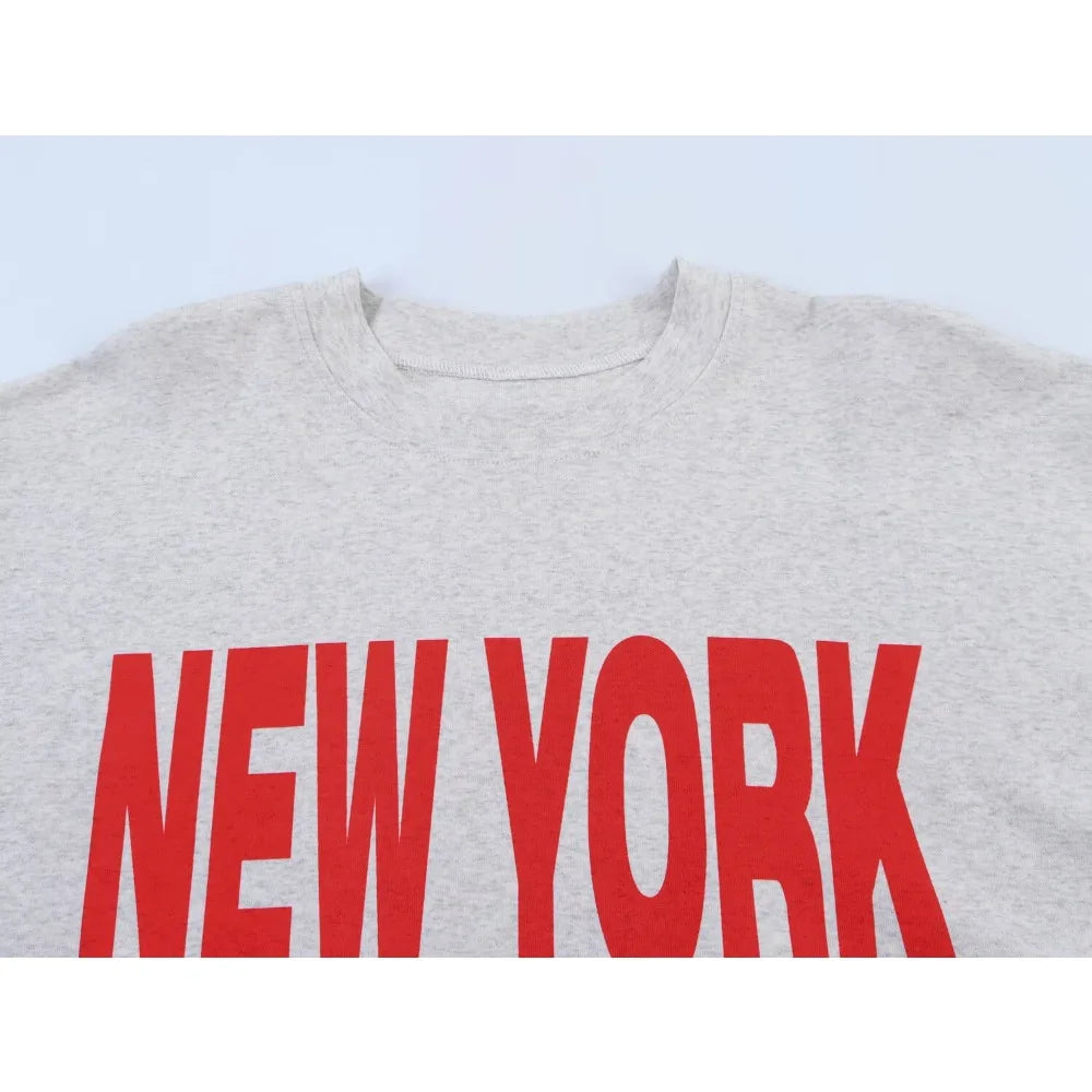 Aesthetic Oversized Text Print T-shirts for Women Casual O-Neck Tees with Contrasting Text Fashion Comfy Short Sleeves T-shirts