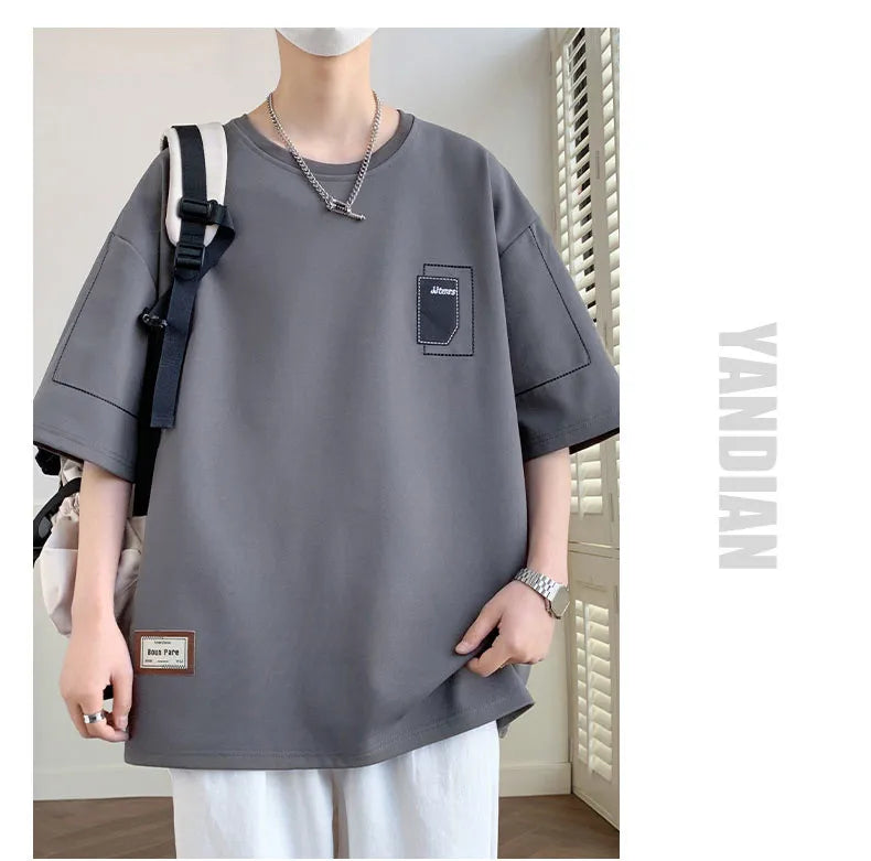 Plus Size 6XL 7XL 8XL T Shirts Hot Sale T-Shirts Men Wearing Big Oversized Tshirts Male Boy Young Tee Tops High Street Clothing