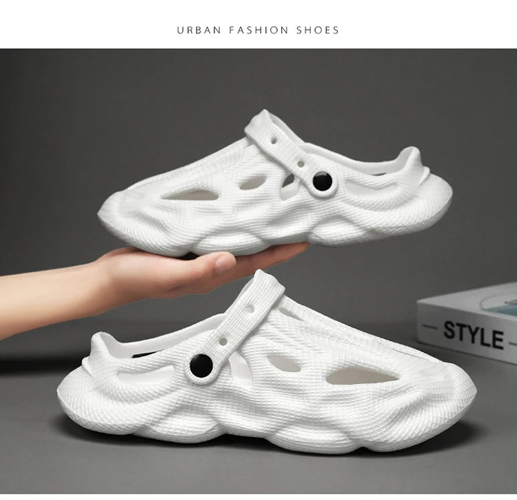 Summer Men Slippers Comfortable Platform Outdoor Sandals 2025 Beach Slippers Flip Flops Male Indoor Home Slides Bathroom Shoes