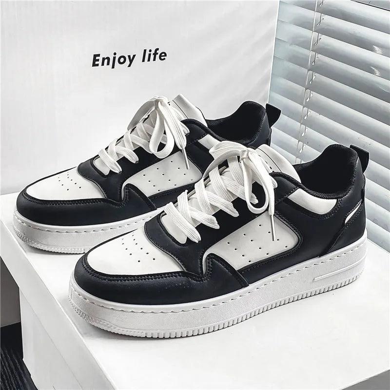 Men's New Breathable Sneakers, Versatile Thick-Soled White Sneakers, Sports Casual Sneakers, Running Shoes