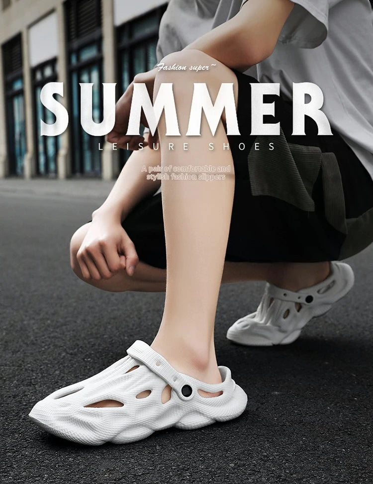 Summer Men Slippers Comfortable Platform Outdoor Sandals 2025 Beach Slippers Flip Flops Male Indoor Home Slides Bathroom Shoes